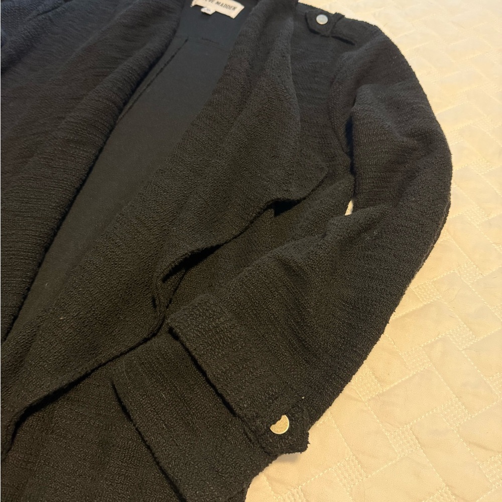 Steve Madden Black robe style trench jacket - Picture 3 of 3